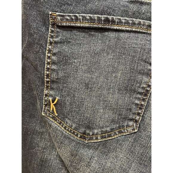 Kut from the Kloth Katy Boyfriend Jeans Womens 14W Dark Wash Blue Denim Raw Hem - Picture 8 of 12